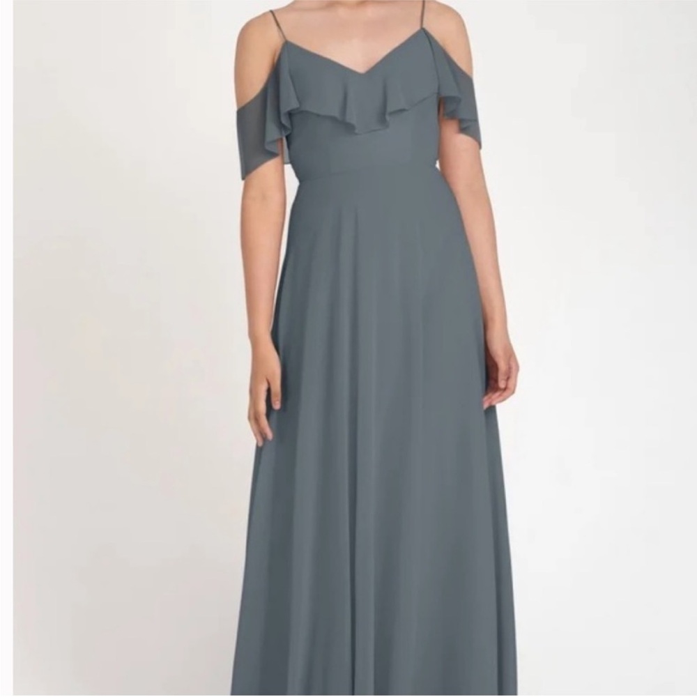 ✨ Jenny Yoo Slate Blue Mila Maxi Dress- Size 16 - NWOT ✨